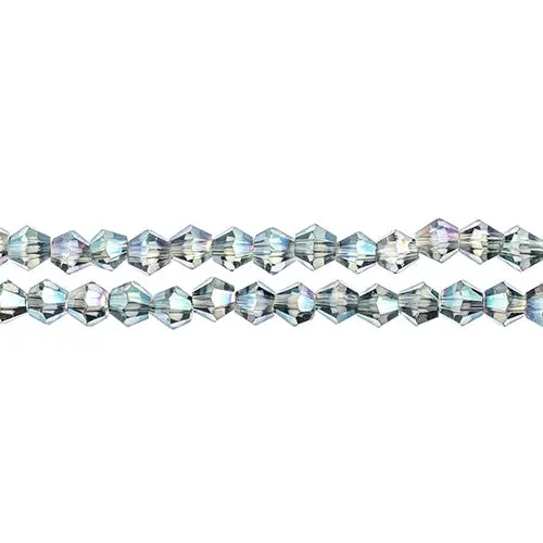 Crystal Lane 4Mm Green Luster Transparent Bicone Beads – 2-Strand 7-Inch Pack (Approx. 96 Pieces) 1