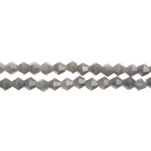 Crystal Lane 4Mm Opaque Grey Bicone Beads – 7-Inch Double Strand (Approx. 96) 1
