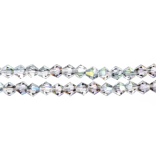 Crystal Lane 4Mm Rose Green Luster Transparent Bicone Beads – 2-Strand 7-Inch Pack (Approx. 96 Pieces) 1