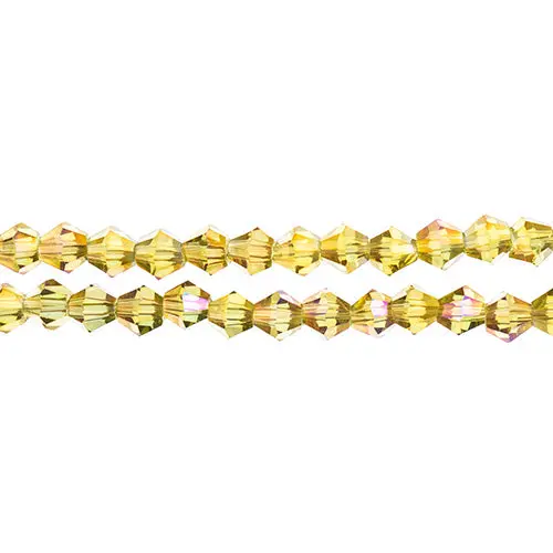 Crystal Lane 4Mm Transparent Light Amber/Purple Luster Bicone Crystals – 7-Inch Strand 1