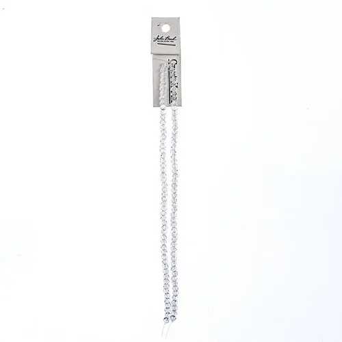 Crystal Lane Crystal Ab Rondelle Beads – 3X4Mm Clear, Dual 7-Inch Strands (~110 Pieces) 1
