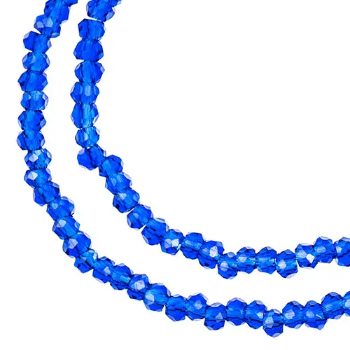 Crystal Lane Transparent Sapphire Ab Rondelle Beads – 2-Strand 7-Inch String (246 Pcs, 1.5X2.5Mm) 1