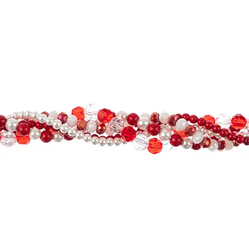 Crystal Lane Twisted Bead Strand Mix – Classic Red And White 1