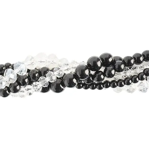 Crystal Lane Twisted Bead Strand Mix – Dramatic Black Dahlia Motif 1