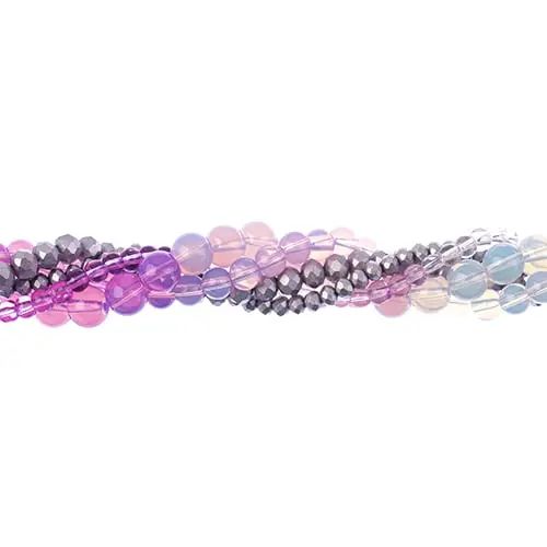 Crystal Lane Twisted Bead Strand Mix – Moody Purple Dusk Tone 1