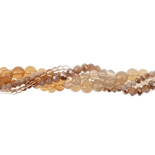 Crystal Lane Twisted Bead Strand Mix – Rich Amber Glow Accent 1