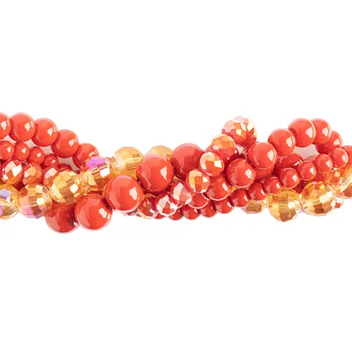Crystal Lane Twisted Bead Strand Mix – Tropical Anthurium Style 1