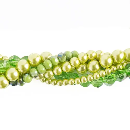 Crystal Lane Twisted Bead Strand – Zinnia Colorway 1
