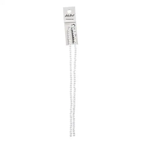Crystal Lane White Ab Rondelle Beads – 3X4Mm Opaque Finish, Dual 7-Inch Strands (~110 Count) 1