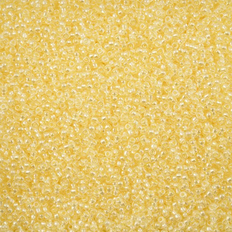 Crystal Terra Light Pearl Lined Luster Czech Seed Beads – 23G Vial, Size 11/0 1