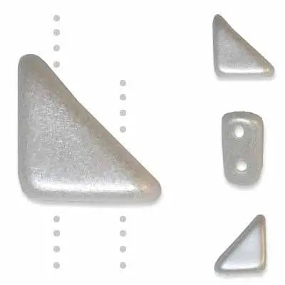 Czech Glass Tango 2-Hole Beads – Airy Pearl Luster, 6Mm, ~5.3G Vial 1