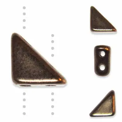 Czech Glass Tango 2-Hole Beads – Metallic Finish, 6Mm, ~5.3G Vial 1