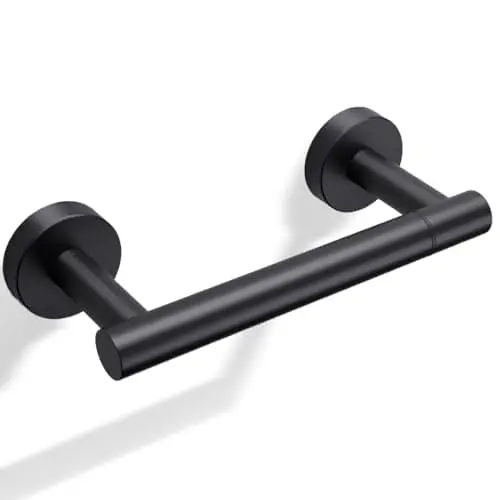 Day Moon Matte Black Wall-Mount Toilet Paper Holder – Modern Minimalist Design 1