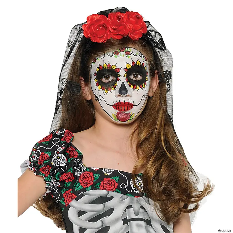 Day Of The Dead Lace Mantilla Veil 1
