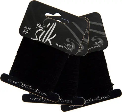 Dazzle-It Compact Silk Bead Thread Ff – 12.8 Lb Strength, 16 Yards 1