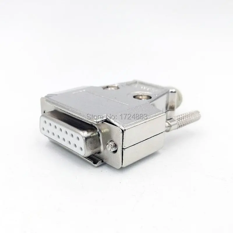 Db15 Metal D-Sub Connector – Gold-Plated Brass Contacts, Dual-Row 15-Pin Male/Female Adapter 1