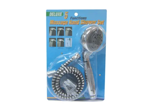 Deluxe Chim017 Handheld Shower Set – 5-Mode Massage Spray With Flexible Hose & Mount 1