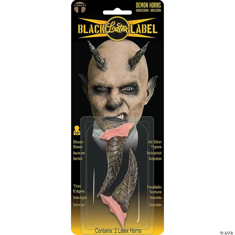 Demon Horns Latex Prosthetic With Realistic Texture 1