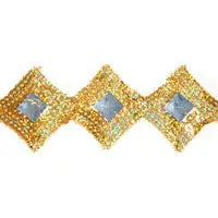 Diamond-Shaped Holographic Sequin Trim – 5.5Cm Wide, Reflective Edge 1