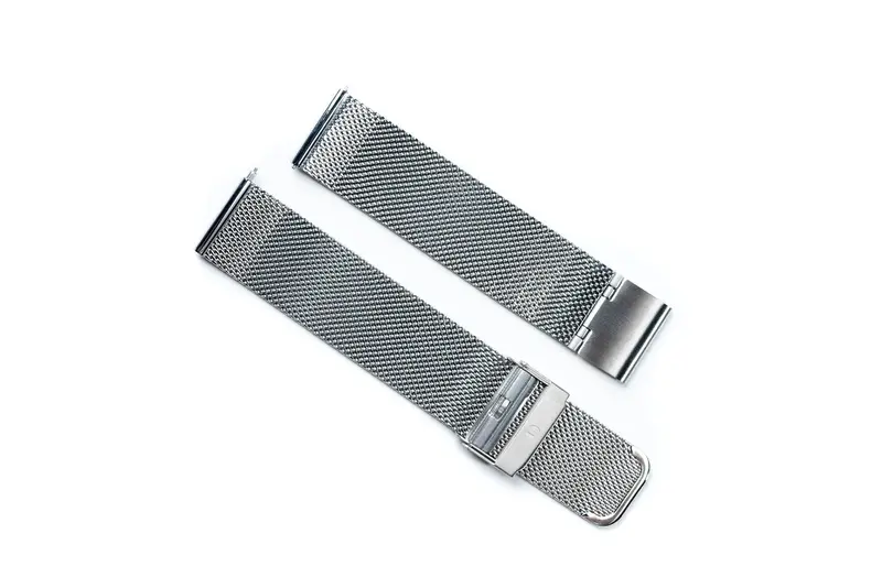 Diy Watch Club Stainless Steel Mesh Band – Polished Silver Finish 1