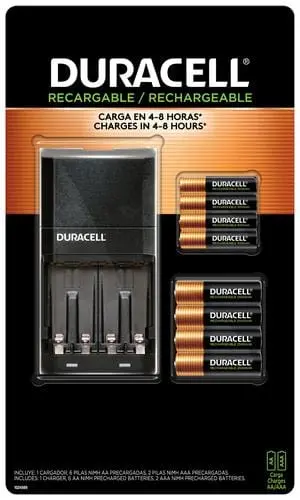 Duracell Rechargeable Battery Starter Kit – Includes Charger + 6 Aa & 2 Aaa Nimh Batteries For Everyday Devices (Model 996998) 1