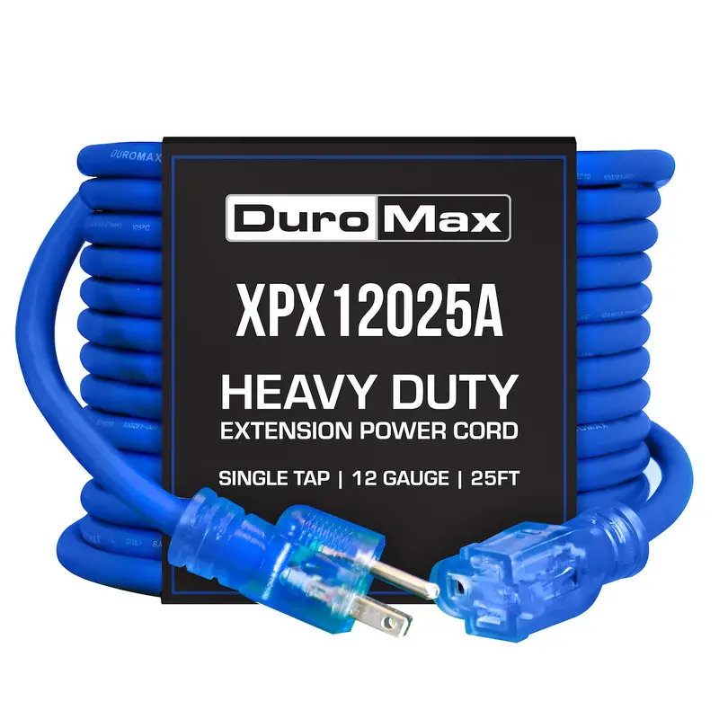 Duromax Xpx12025A 25-Foot 12-Gauge Single-Tap Extension Cord – Heavy-Duty Sjeoow Blue 1
