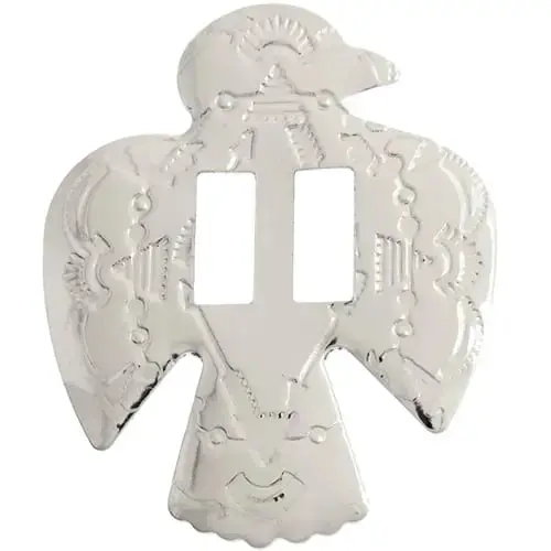 Eagle-Themed Nickel-Finish Concho (35 × 42 Mm) 1