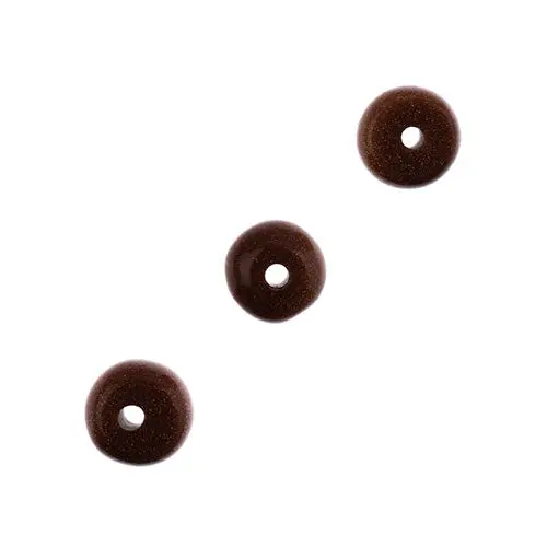 Earth'S Jewels Gold Sand Rondelle Bead Necklace – 16-Inch Strand Of Metallic-Flecked Oval Beads 1