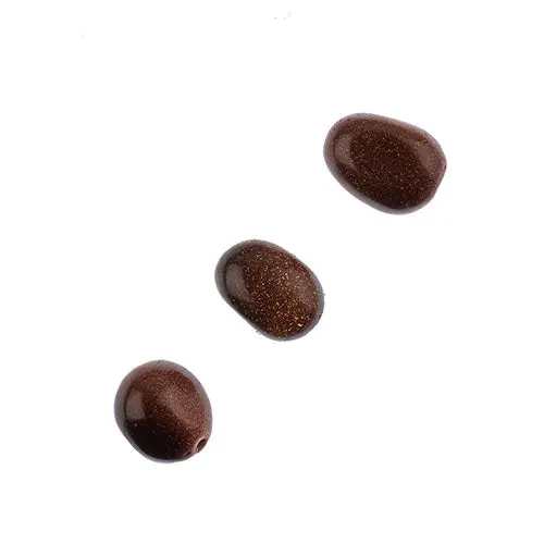 Earth'S Jewels Gold Sandstone Bead Necklace – 16-Inch Strand Of Irregular 8–15Mm Metallic-Flecked Beads 1