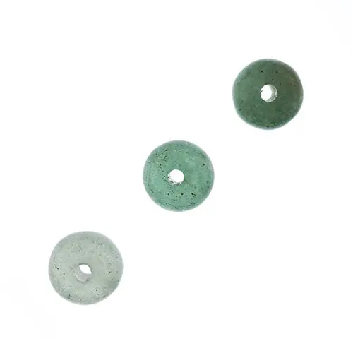 Earth'S Jewels Green Aventurine Rondelle Bead Necklace – 16-Inch Strand Of Lustrous Oval Gemstones 1