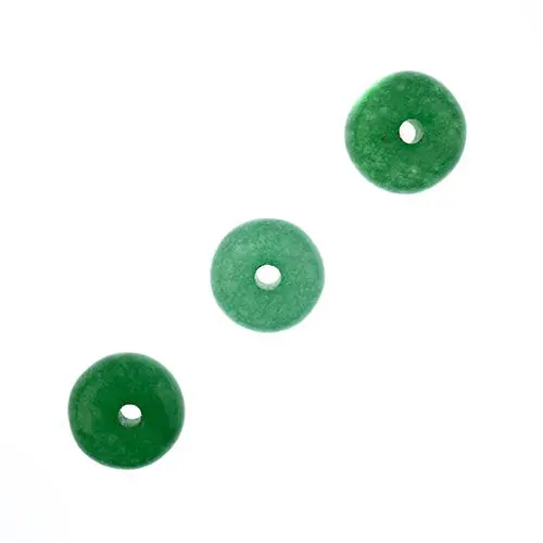 Earth'S Jewels Green Jade Rondelle Bead Necklace – 16-Inch Strand Of Carved Oval Gemstones 1