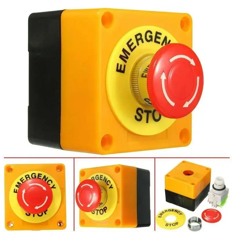 Earu Emergency Stop Push Button Switch – Dual Contact (1No+1Nc), 10A Rating 1