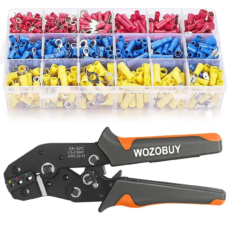 Electrician'S Crimping Pliers For Electrical Terminals And Wire Connectors – Insulated Hand Tool With Wire Stripping Function 1