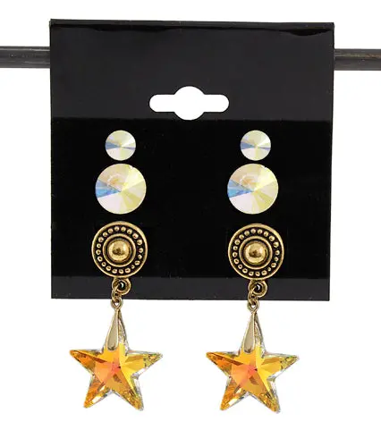 Elegant Black Earring Display Card – Minimalist Jewelry Backing 1