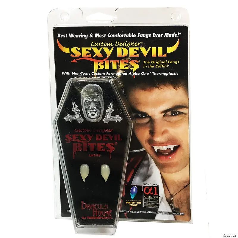 Elegant Devil Bite Fangs – Clamshell Packaging 1