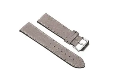 Eoniq Nubuck Leather Strap – Soft Grey Textured Design 1