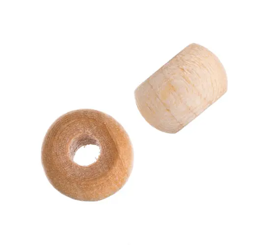 Euro-Style Wooden Crow Beads – 9X6Mm, Natural Wood, 100 Pieces 1