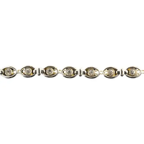 Eye-Shaped Plastic Trim Featuring Center Stone – 5 Yards, 17Mm 1
