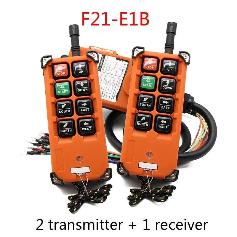 F21-E1B Dual-Transmitter Emergency Stop Remote – 2 Buttons + 1 Receiver For Redundant Safety 1
