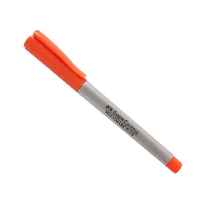 Faber-Castell Multimark Plus Marker – Vibrant Orange, Dual-Tip Permanent Marker 1