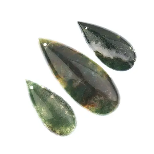 Fancy Agate Teardrop Pendant Slices – Earth'S Jewels Natural Semi-Precious Triple Drop 1