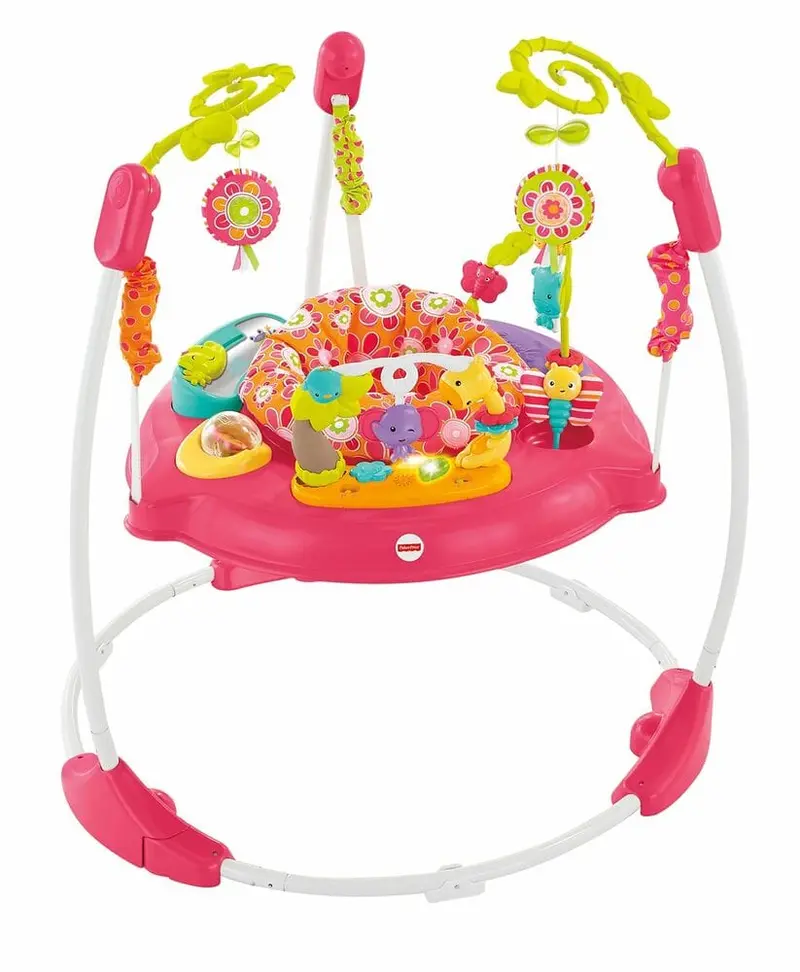 Fisher-Price Jumperoo Pink Petals – Interactive Jumping Activity Center With Music, Lights & Animal Friends (Model Djc81) 1