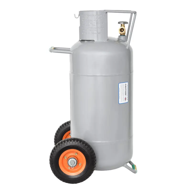 Flame King Ysn40Hog – 40-Lb Horizontal/Vertical Propane Tank With Opd Valve & Wheels 1