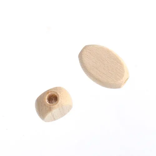 Flat Oval Wooden Beads – Euro Style, 8X12Mm, Thin Profile, 100 Pieces 1