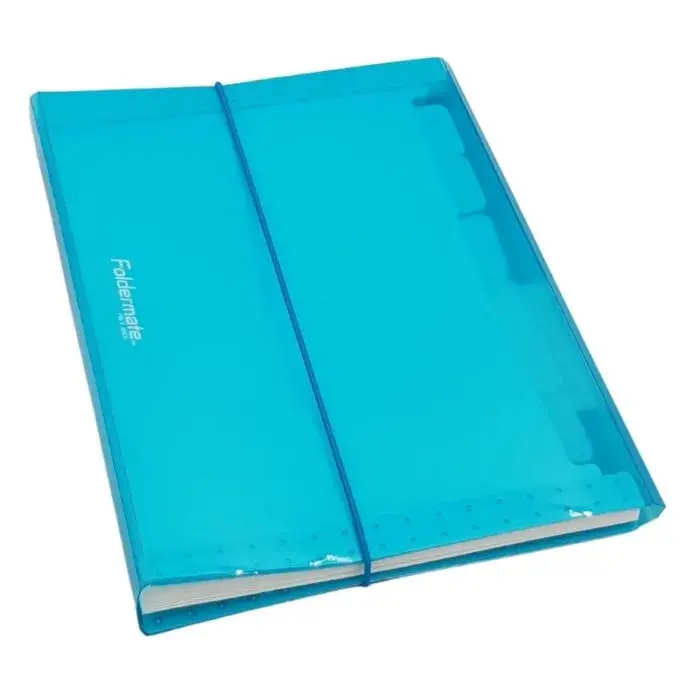Foldermate A5 Expanding File Folder – Blue, 7-Section Capacity, Durable Polypropylene 1