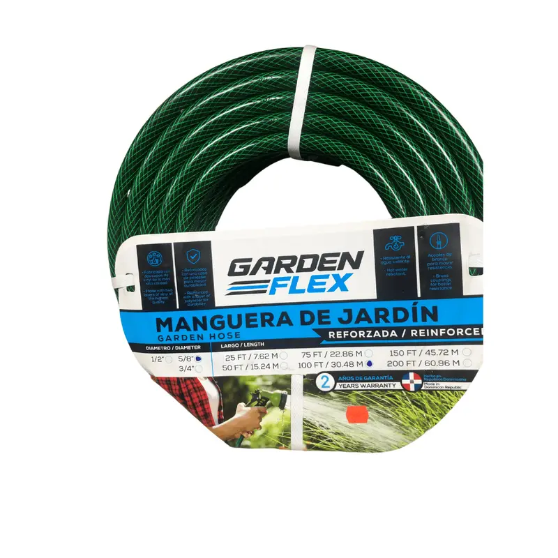 Garden Flex Heavy-Duty 100-Foot Garden Hose – 5/8-Inch Diameter, 4-Ply Reinforced Construction 1