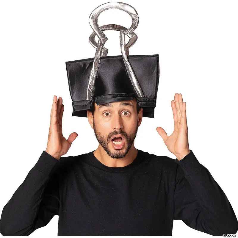 Giant Binder Clip Hat For Adults – Office Humor Costume Accessory 1