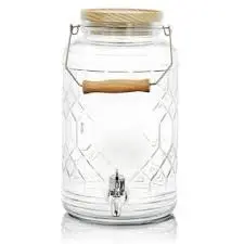 Gibson Duvall Nt-39601 0.95-Gallon Wooden-Lid Drink Dispenser – Elegant Beverage Server 1