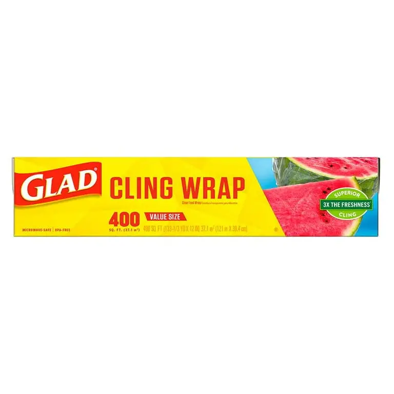 Glad Cling Wrap, 400 Ft – Stretchable, Airtight Food Storage Wrap For Containers And Leftovers (01258770257) 1