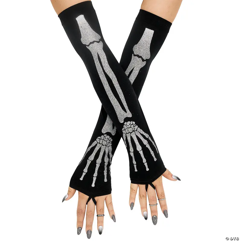 Glittered Bone-Print Arm Sleevelets 1